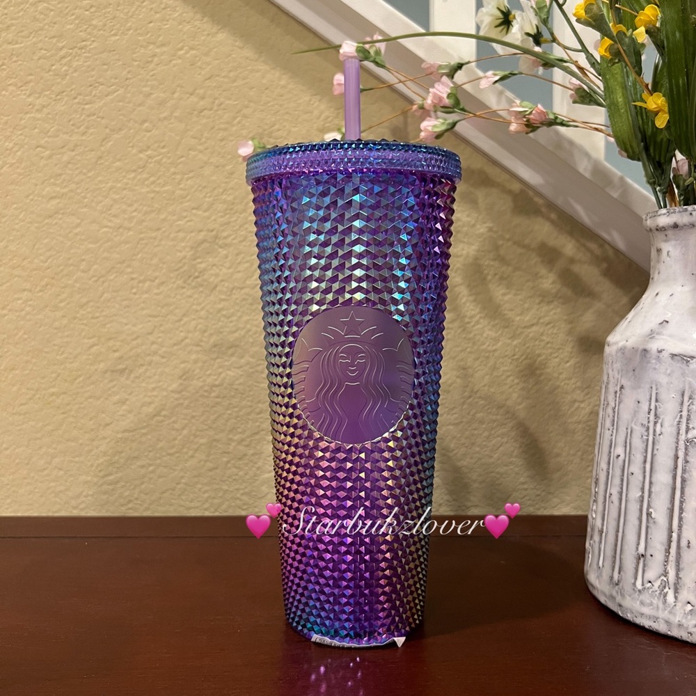 Starbucks Korea Purple Oil Slick Studded Tumbler